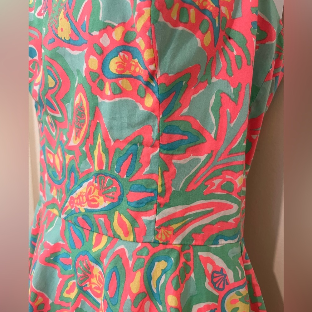 NWOT! Lilly Pulitzer Zo Dress-Sand Bar Blu Make a Splash Print. - Picture 13 of 15